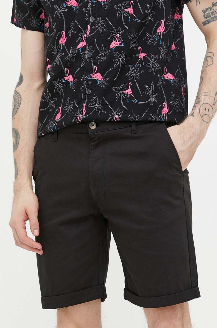 Solid pantaloni scurti panza negru 21200395.194008