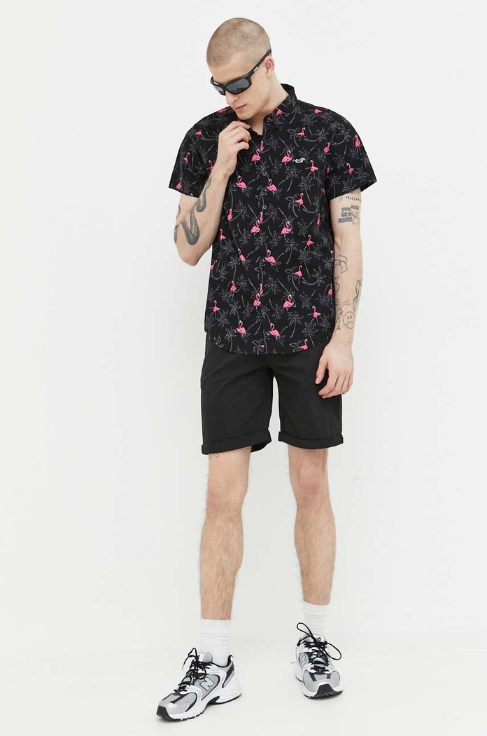 Solid pantaloni scurti 21200395.194008 negru SS25
