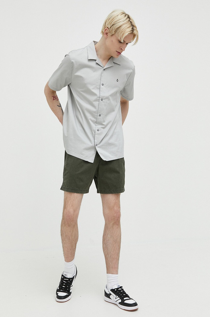 Bavlněné šortky Abercrombie & Fitch KI128.3124.333 zelená SS23