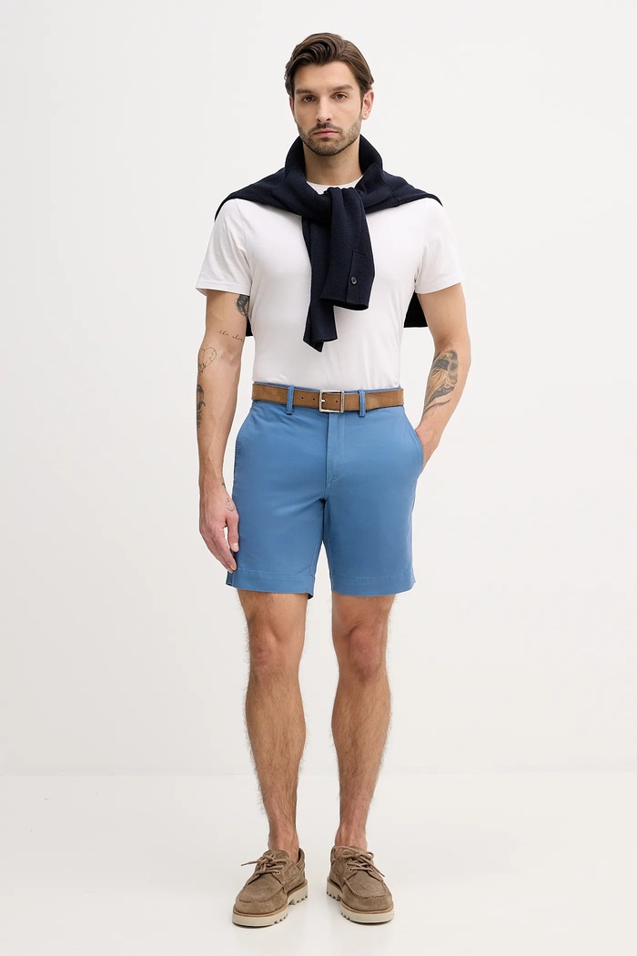 Polo Ralph Lauren σορτς chino βαμβάκι με ελαστάν Ανδρικά 710799213 μπλε SS26