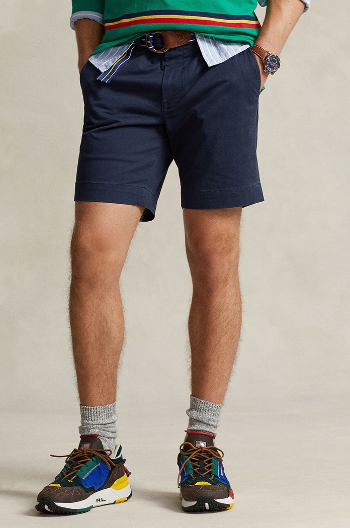 Polo Ralph Lauren chino šortky pánské bavlněné s elastanem 710799213 námořnická modř SS26