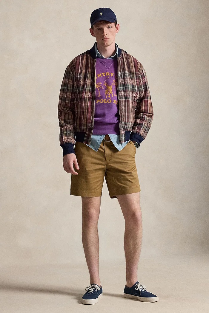 Ρούχα Polo Ralph Lauren σορτς chino βαμβάκι με ελαστάν Ανδρικά 710799213 πράσινο