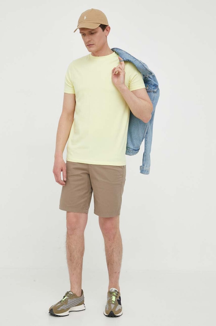 Kraťasy United Colors of Benetton látka hnědá 4UN459548.04B