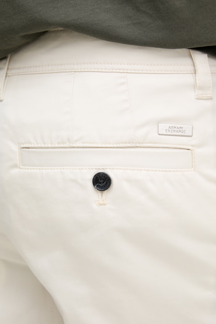 Armani Exchange pantaloni scurți bărbătești cu bumbac bej 8NZS42.ZN1RZ