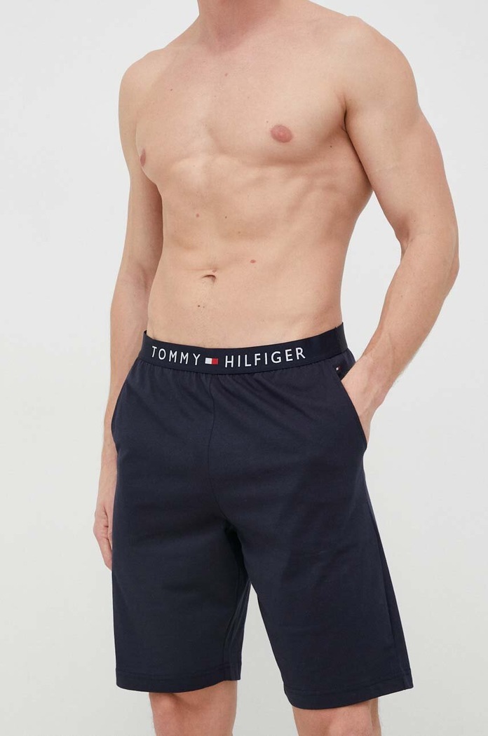 Bavlnené Pyžamové šortky Tommy Hilfiger spodný tmavomodrá UM0UM03080.PPYX