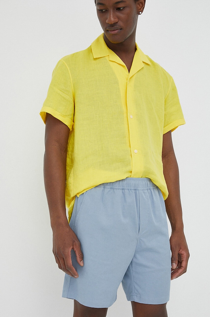 Samsoe Samsoe pantaloni scurti panza albastru M23100088