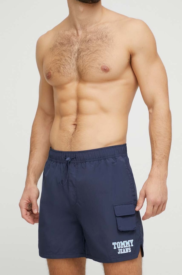 Plavkové šortky Tommy Jeans DM0DM16290.PPYX námořnická modř SS23