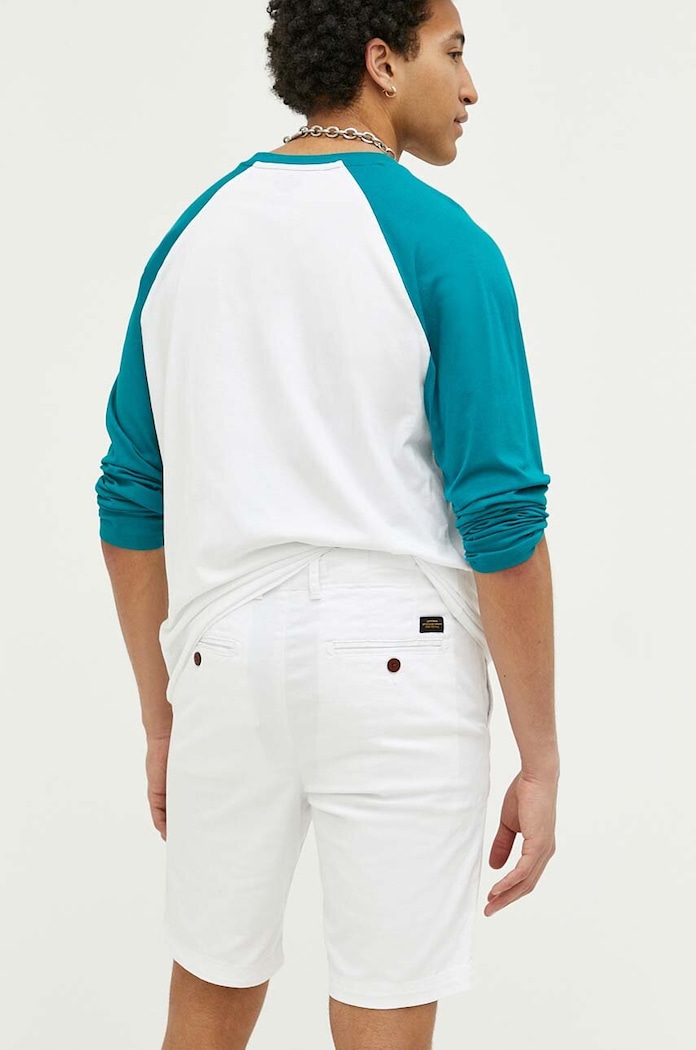 Oblečenie Šortky Superdry M7110397A.01C biela