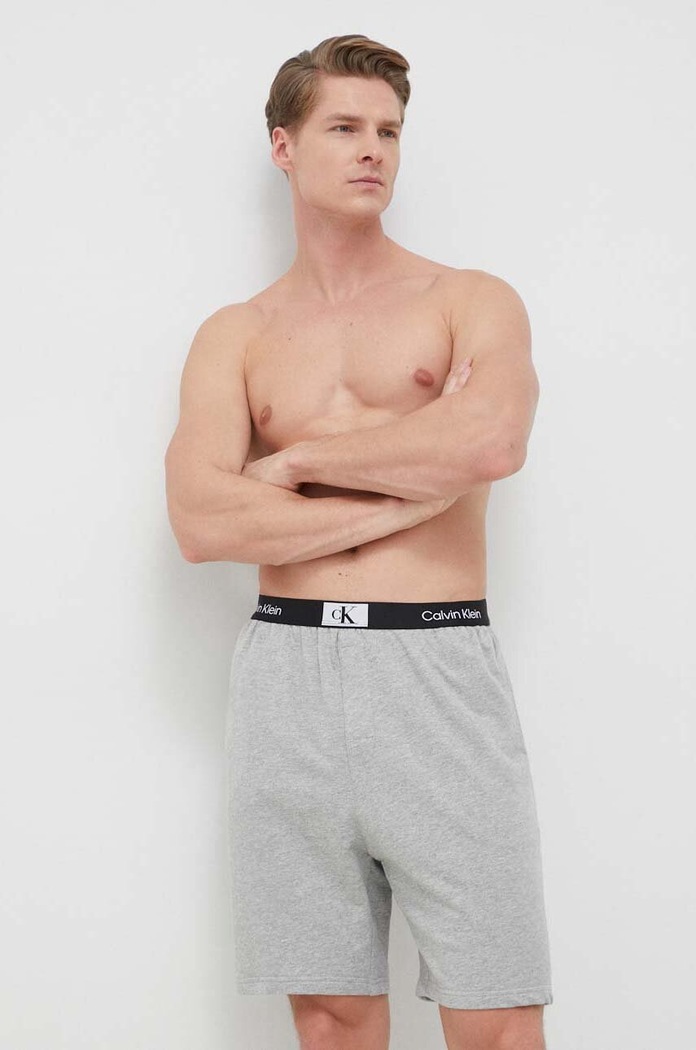 Calvin Klein Underwear szorty piżamowe bawełniane bawełna szary 000NM2417E.PPYX