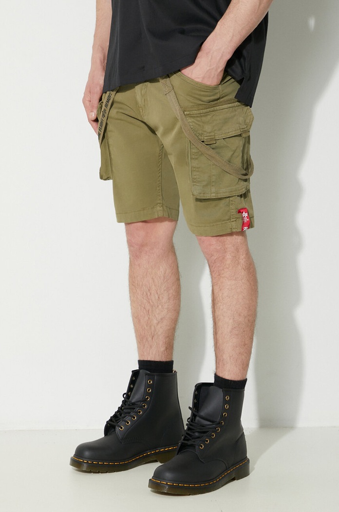 Alpha Industries szorty z elastanem zielony 116213