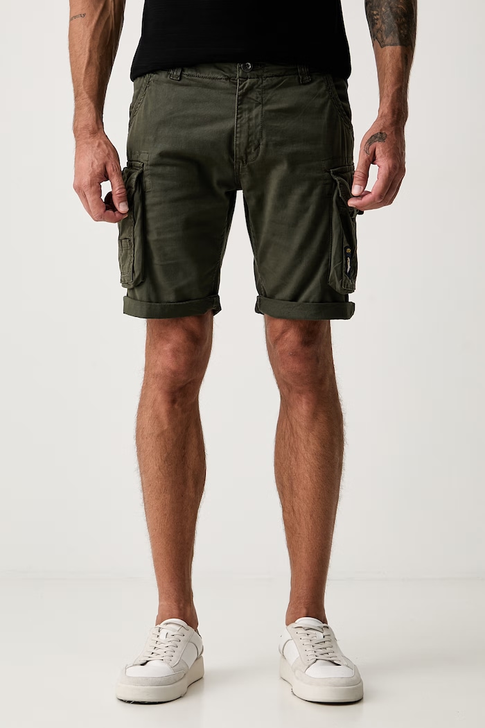 Alpha Industries cargo férfi pamut elasztánnal zöld 186209
