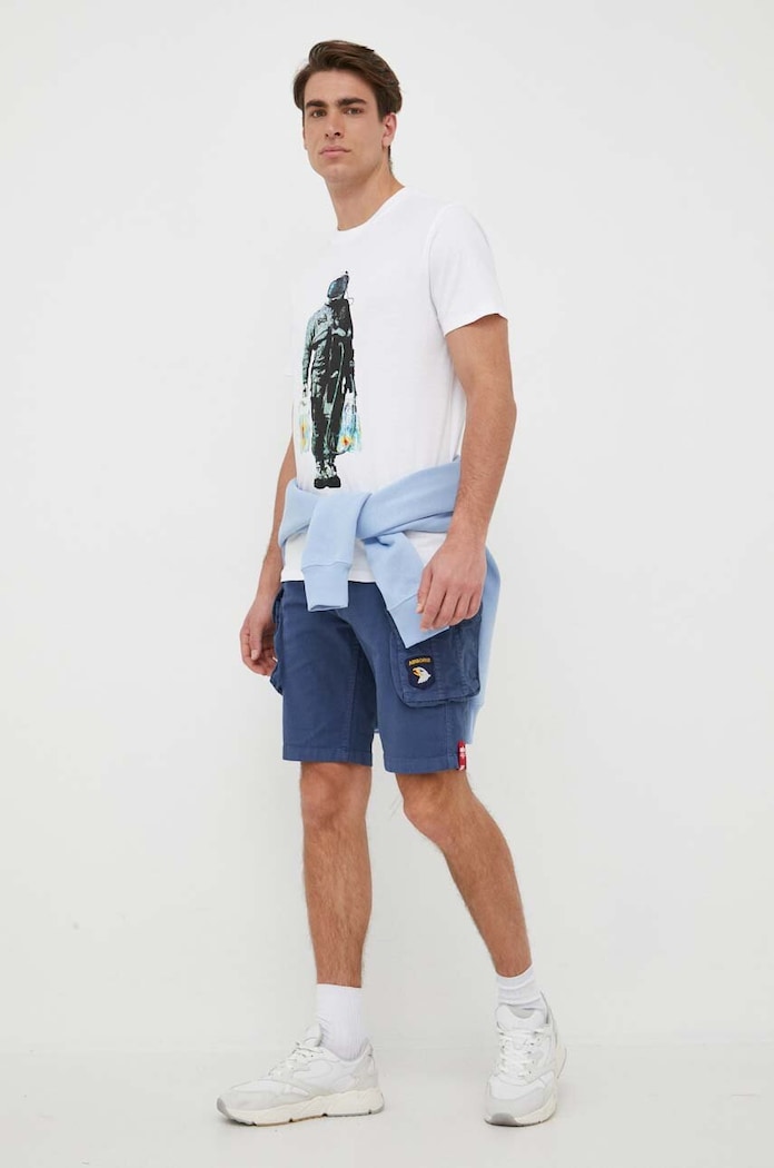 Къс панталон Alpha Industries 186209.435 син SS26