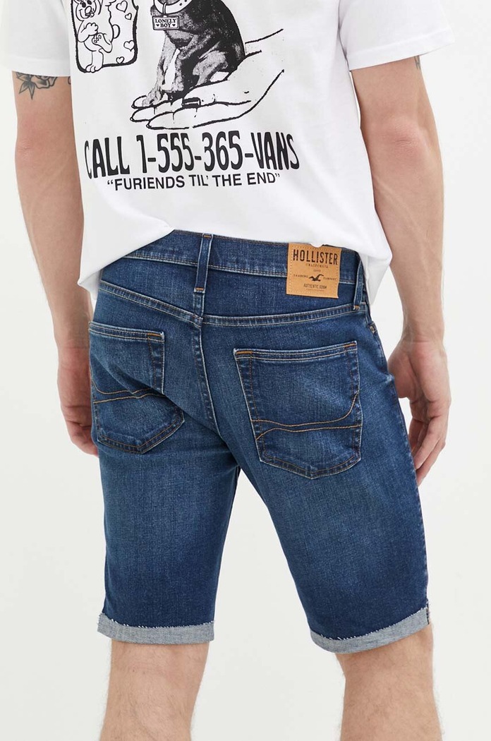 Ρούχα Τζιν σορτς Hollister Co. KI328.3051.277 σκούρο μπλε