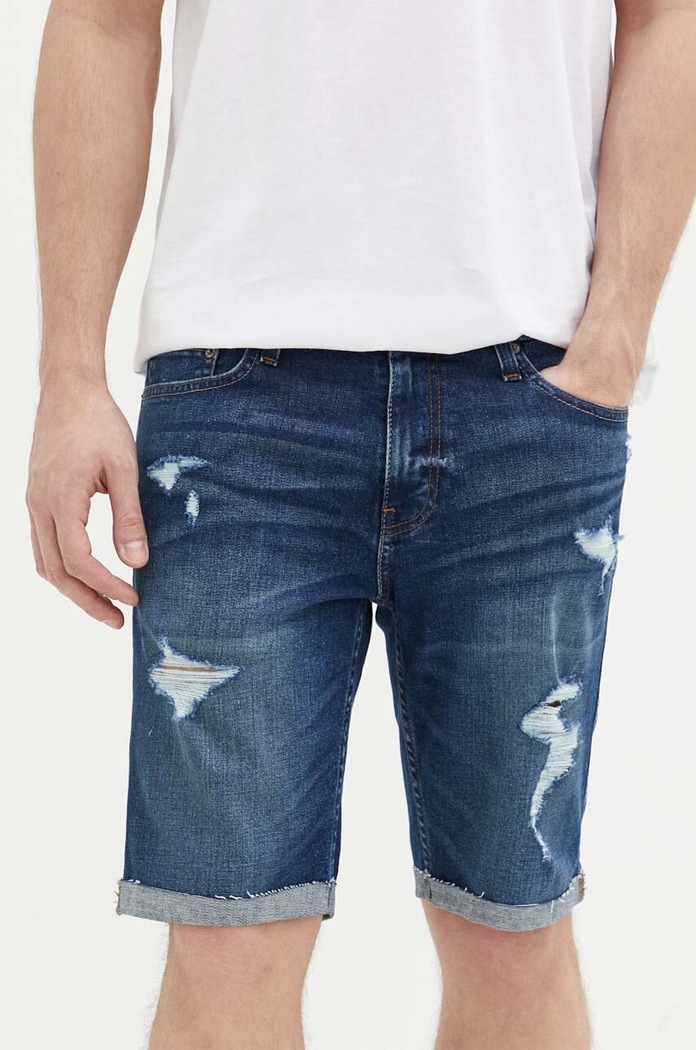 Τζιν σορτς Hollister Co. σκούρο μπλε KI328.3051.277