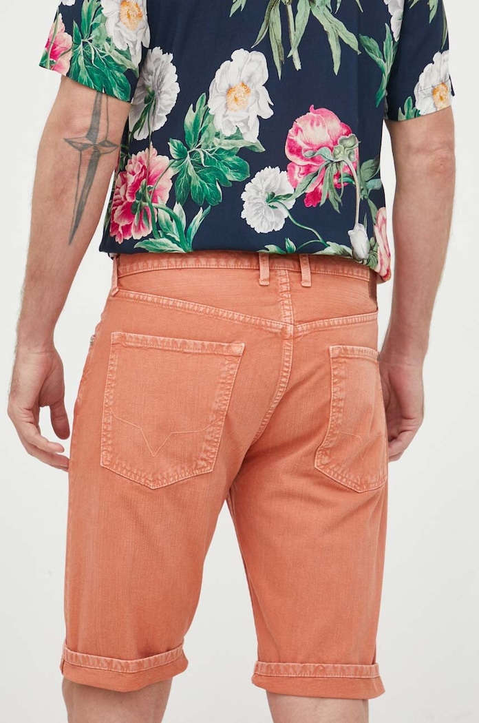 Ρούχα Τζιν σορτς Pepe Jeans Callen PM801014.145 πορτοκαλί