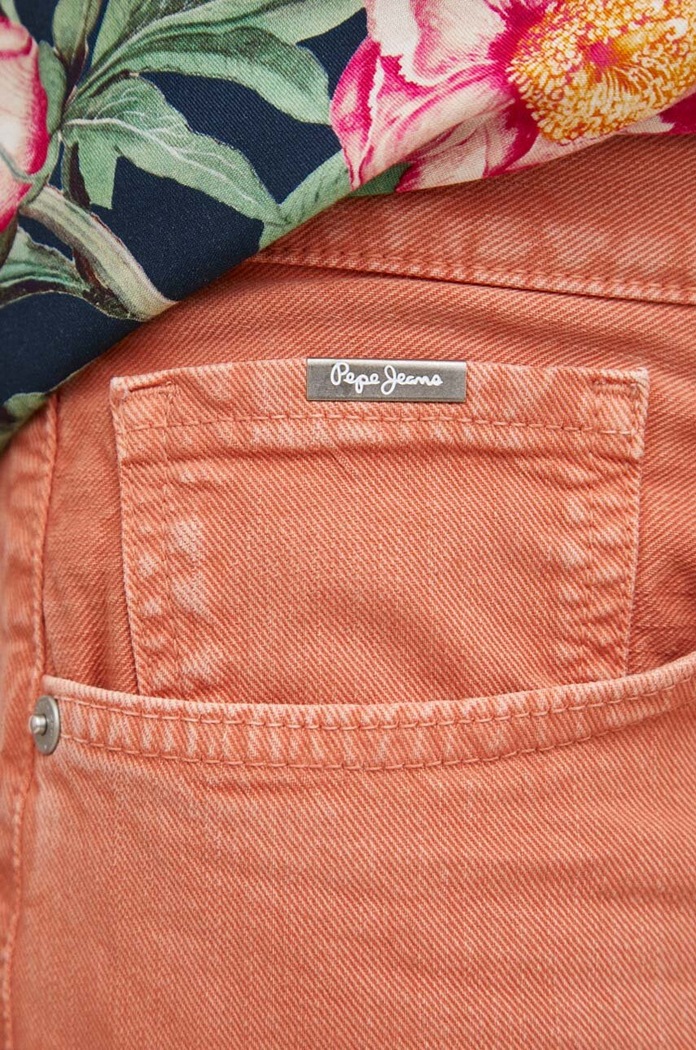 Τζιν σορτς Pepe Jeans Callen πορτοκαλί PM801014.145