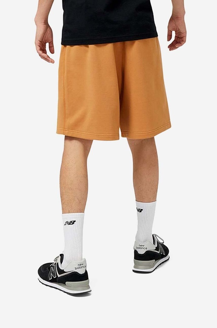 New Balance szorty bawełniane bawełna pomarańczowy MS23550TOB