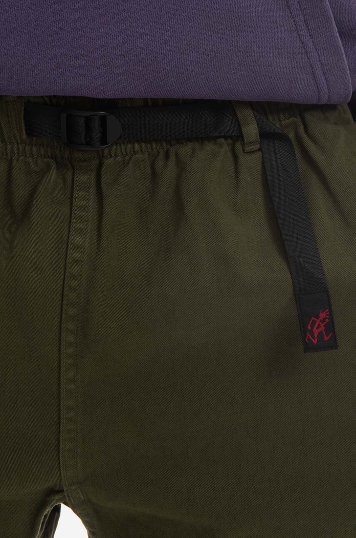 Gramicci pantaloni scurți din bumbac G-Short verde G101.OGT