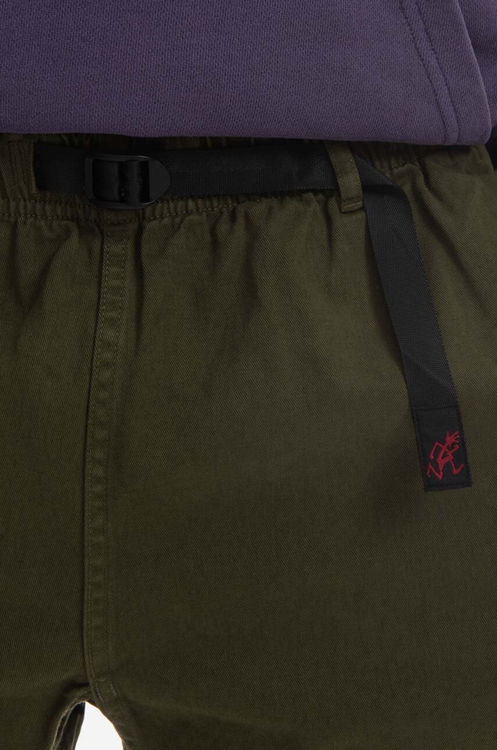 Gramicci pantaloni scurți din bumbac G-Short verde G101.OGT