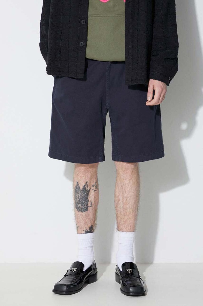 Gramicci pantaloni scurti din bumbac Gadget Short uni bleumarin G104.OGT