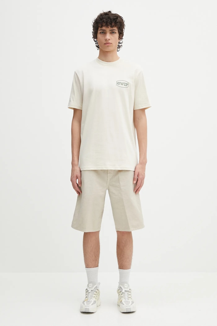 Carhartt WIP cotton shorts Single Knee Short I031504.2LPGD beige