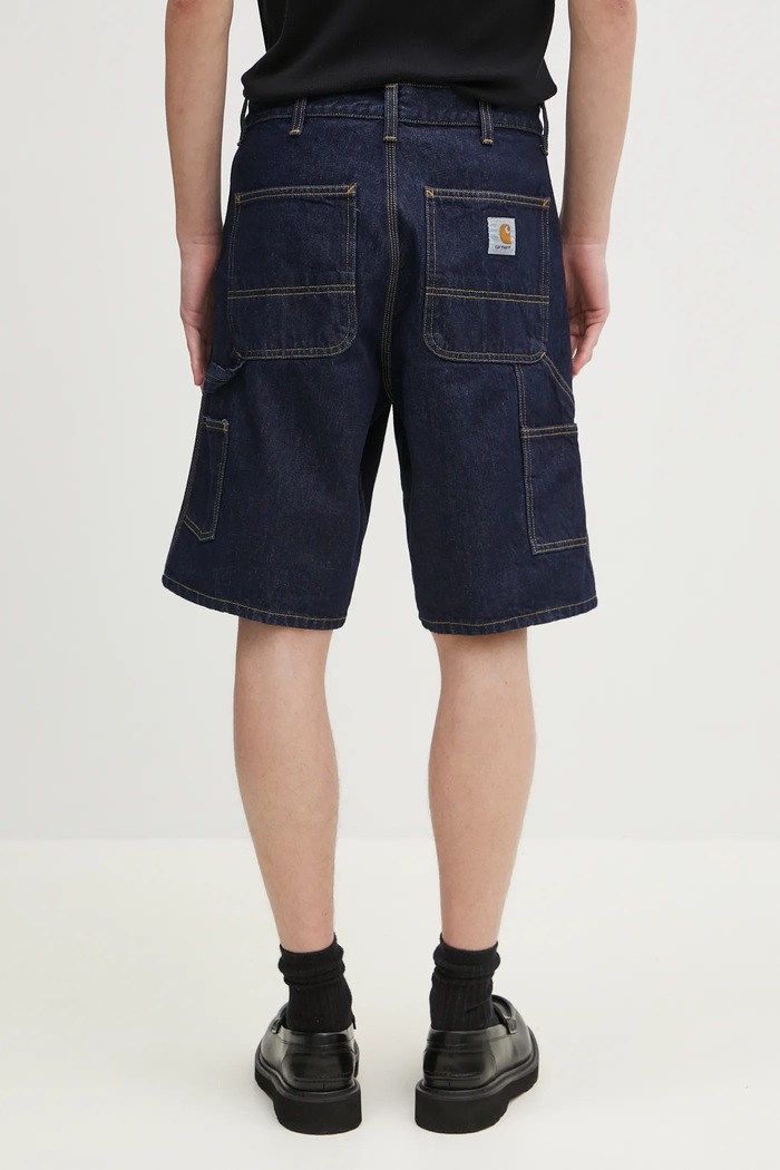 Abbigliamento Carhartt WIP pantaloncini di jeans Single Knee Short I032026.102 blu navy