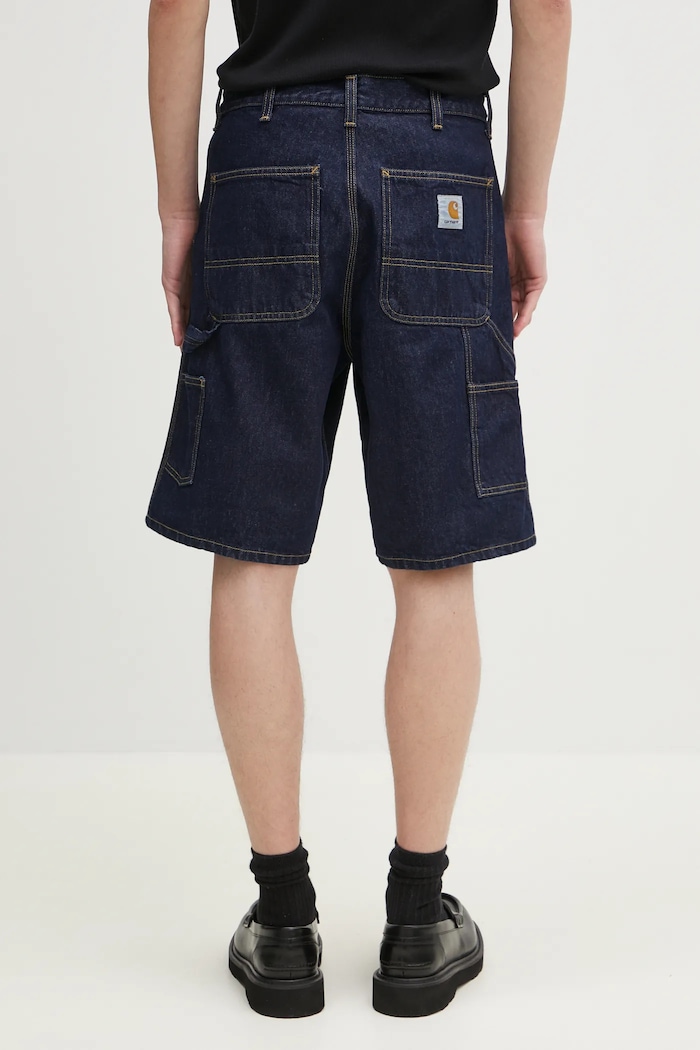 Abbigliamento Carhartt WIP pantaloncini di jeans Single Knee Short I032026.102 blu navy