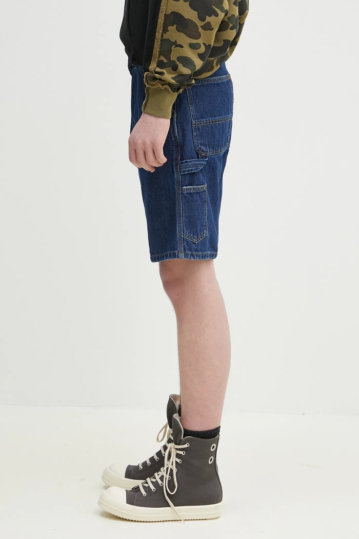 Carhartt WIP denim shorts Single Knee Short I032026.106 blue SS25