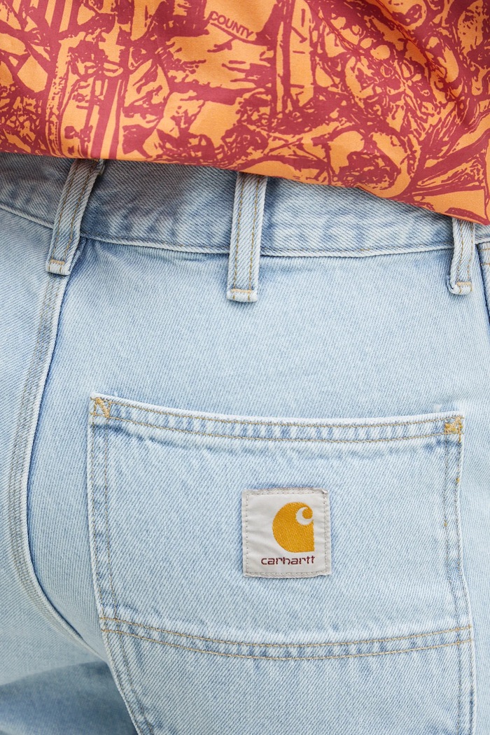 Carhartt WIP pantaloncini di jeans Single Knee Short blu I032026.01A3