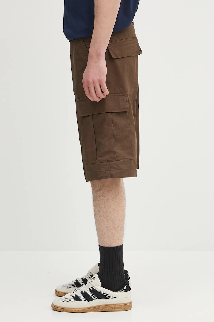 Памучен къс панталон Carhartt WIP Regular Cargo Short I028246.2LS02 кафяв SS25