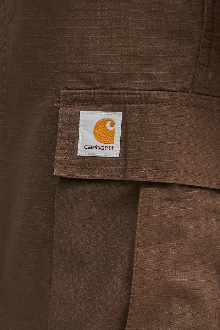 Памучен къс панталон Carhartt WIP Regular Cargo Short кафяв I028246.2LS02