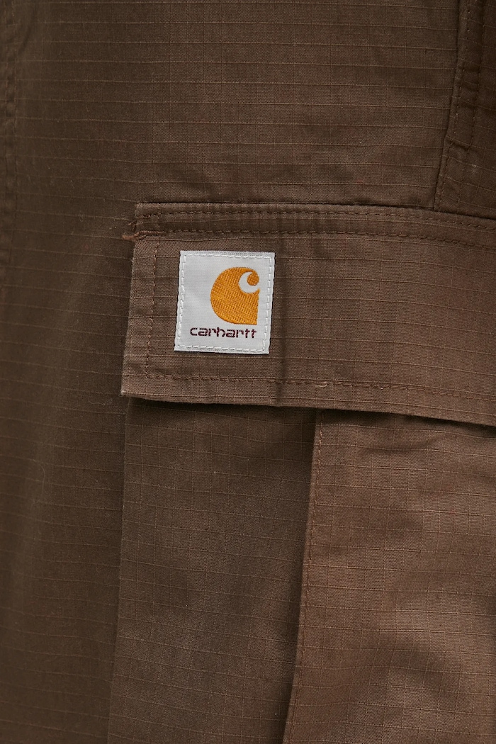 Памучен къс панталон Carhartt WIP Regular Cargo Short кафяв I028246.2LS02