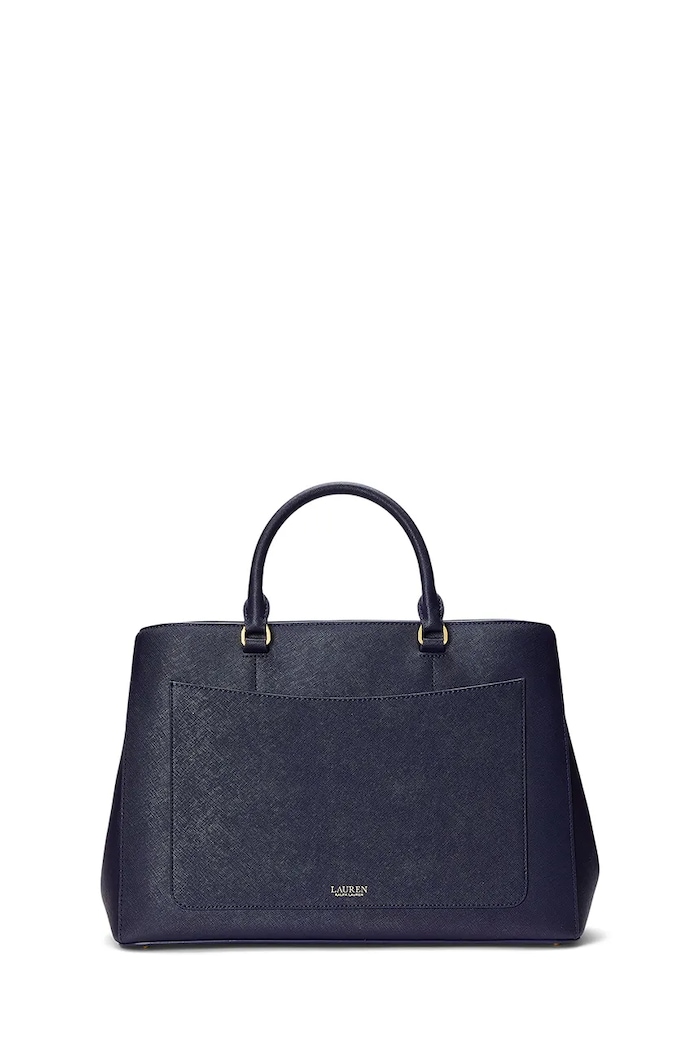 Lauren Ralph Lauren bőr táska 431898556 sötétkék SS26