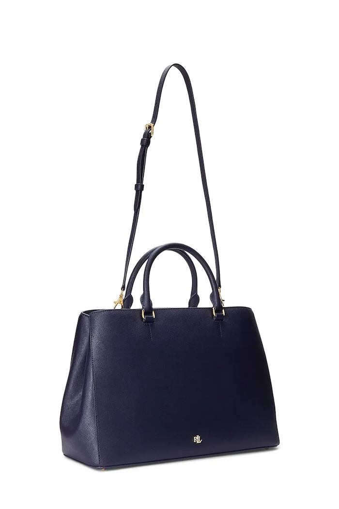 Kiegészítők Lauren Ralph Lauren bőr táska 431898556 sötétkék