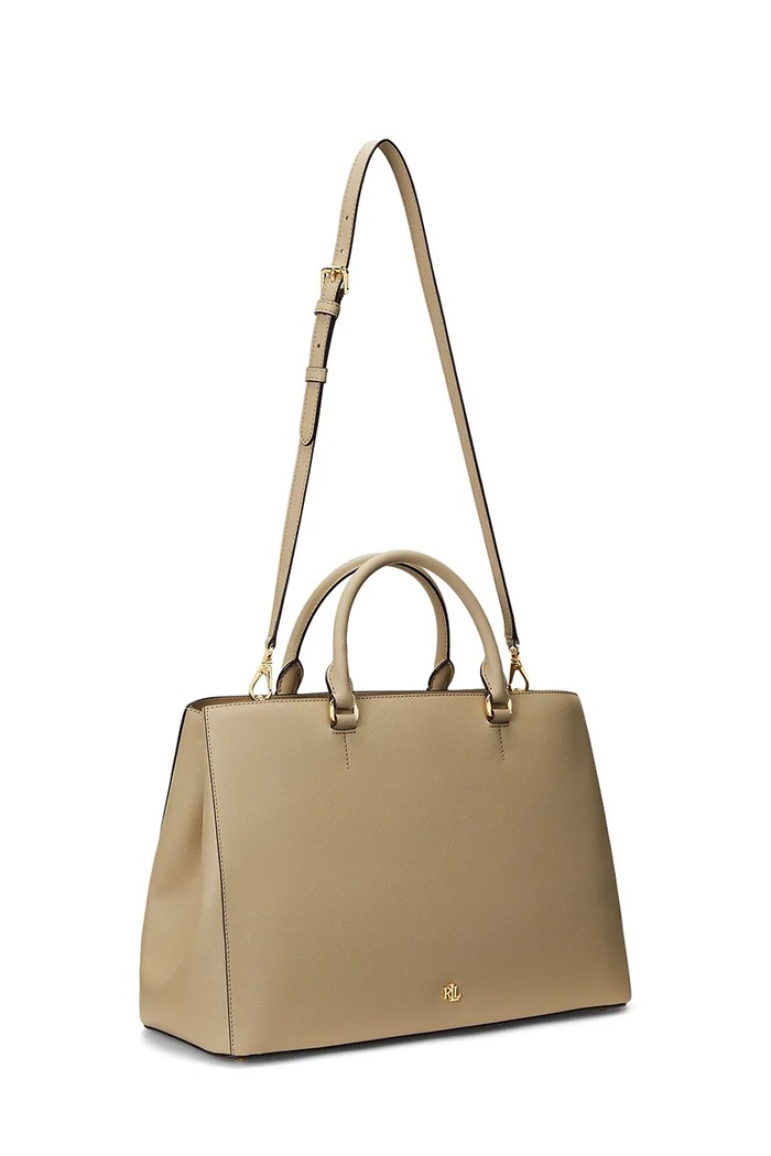 Doplňky Kožená kabelka Lauren Ralph Lauren 431898556 béžová