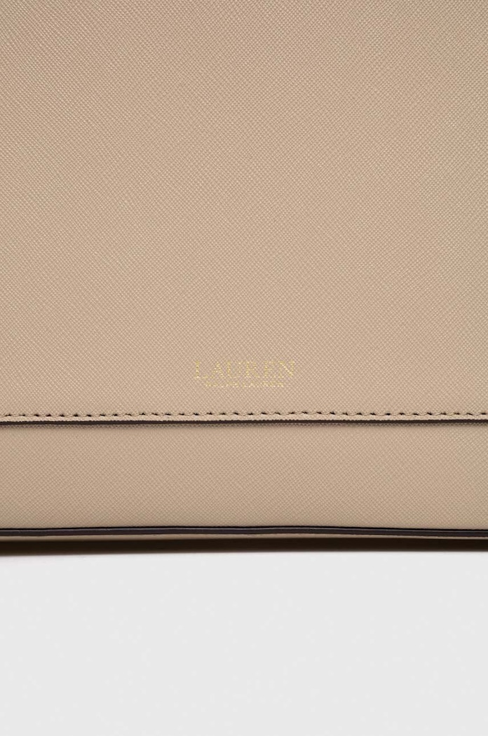 Kožená kabelka Lauren Ralph Lauren béžová 431898556