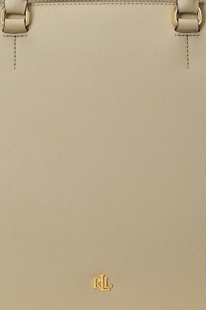 Kožená kabelka Lauren Ralph Lauren 431898556 béžová