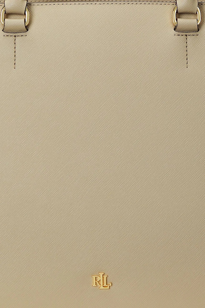 Kožená kabelka Lauren Ralph Lauren 431898556 béžová