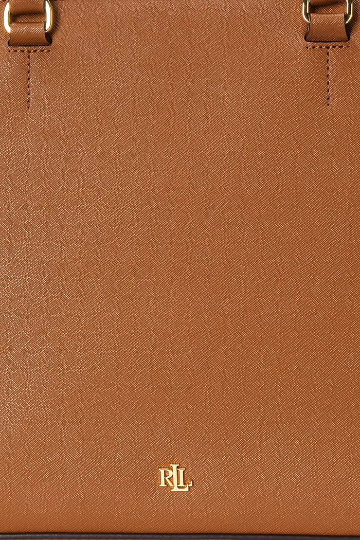 Kožená kabelka Lauren Ralph Lauren 431898556 hnedá