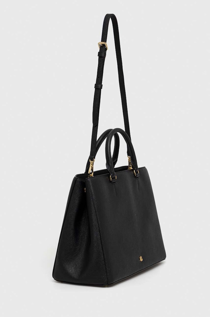 Kožená kabelka Lauren Ralph Lauren 431898556 černá SS26