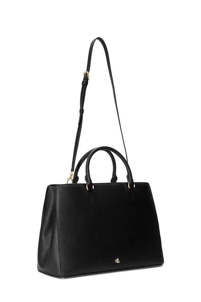 Doplňky Kožená kabelka Lauren Ralph Lauren 431898556 černá
