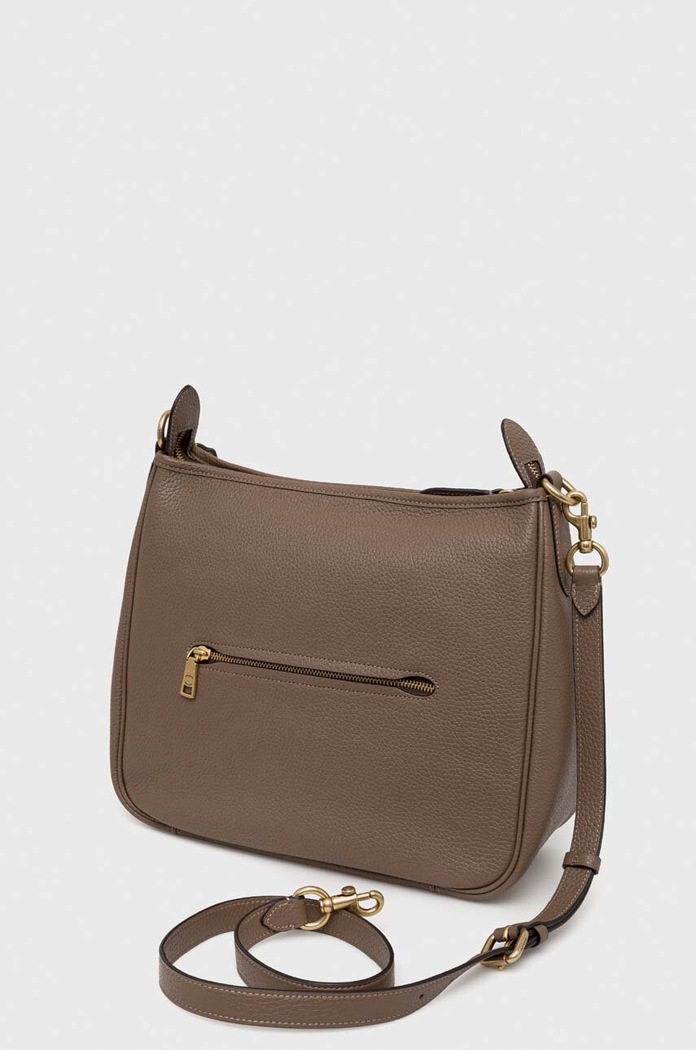 Akcesoria Coach torebka skórzana Cary Shoulder CC435 brązowy