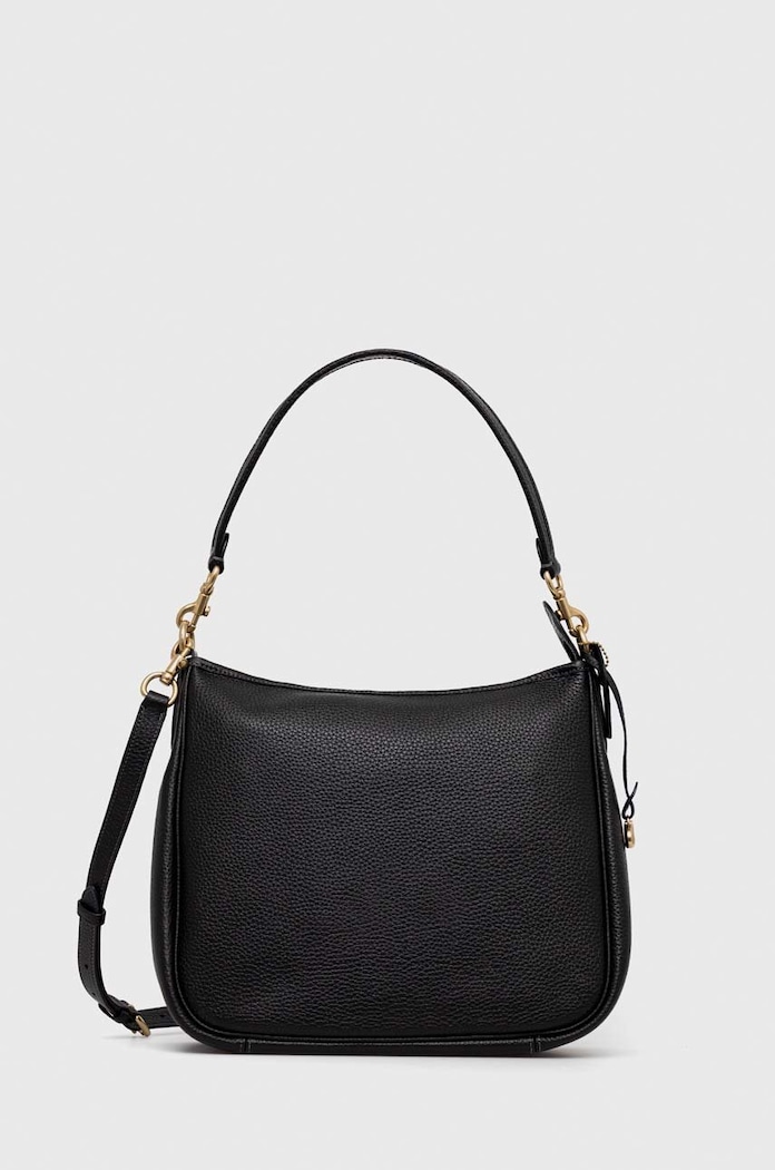 Kožená kabelka Coach Cary Shoulder přírodní kůže černá CC435