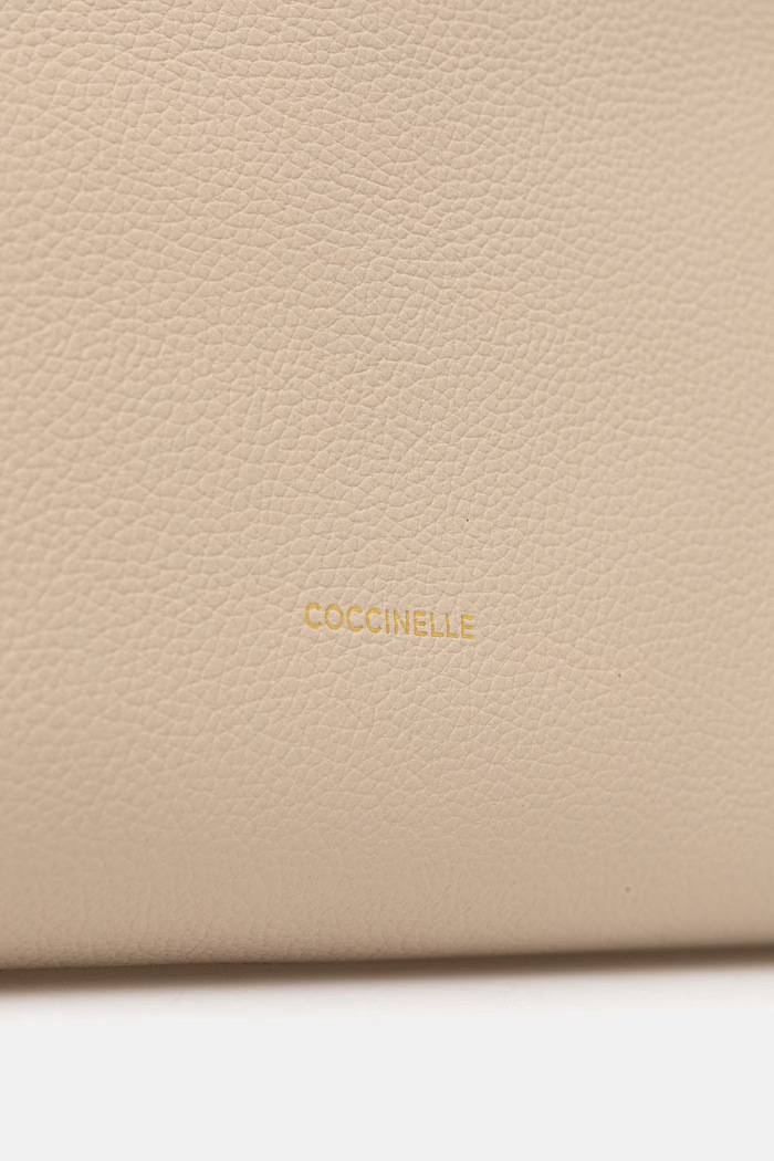 Coccinelle poșetă de piele bej E1.M50.19.02.01