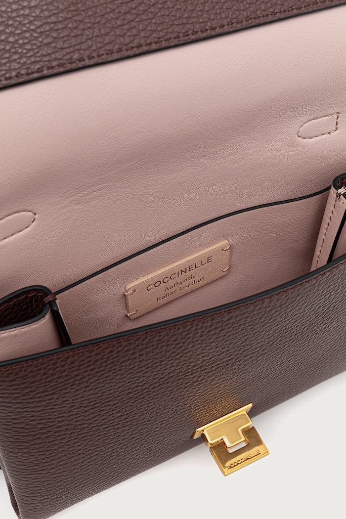 Torebka crossbody damska skórzana Coccinelle bordowy E1.MD5.19.03.01