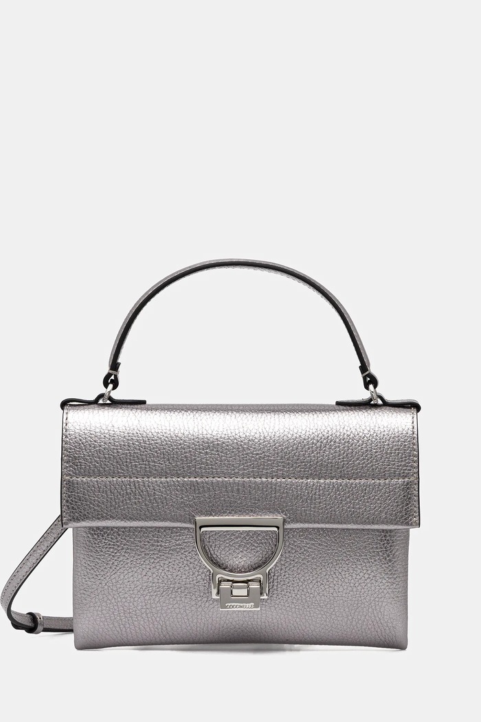 Coccinelle Geantă crossbody pentru femei din piele argintiu E1.MD5.19.03.01