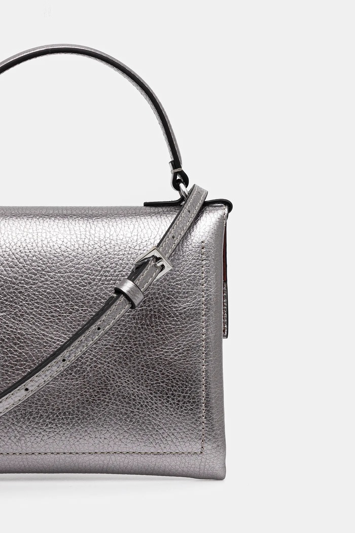 Accesorii Coccinelle Geantă crossbody pentru femei din piele E1.MD5.19.03.01 argintiu