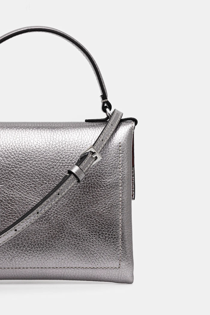 Accesorii Coccinelle Geantă crossbody pentru femei din piele E1.MD5.19.03.01 argintiu