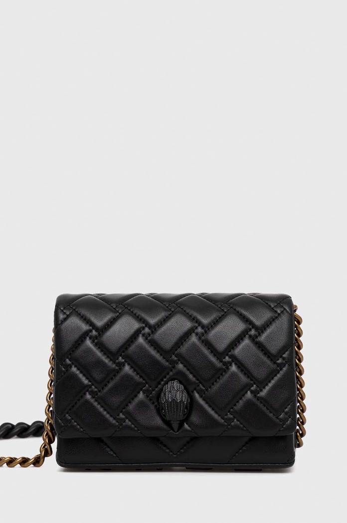 Kožená listová kabelka Kurt Geiger London usňová koža čierna 9594509109