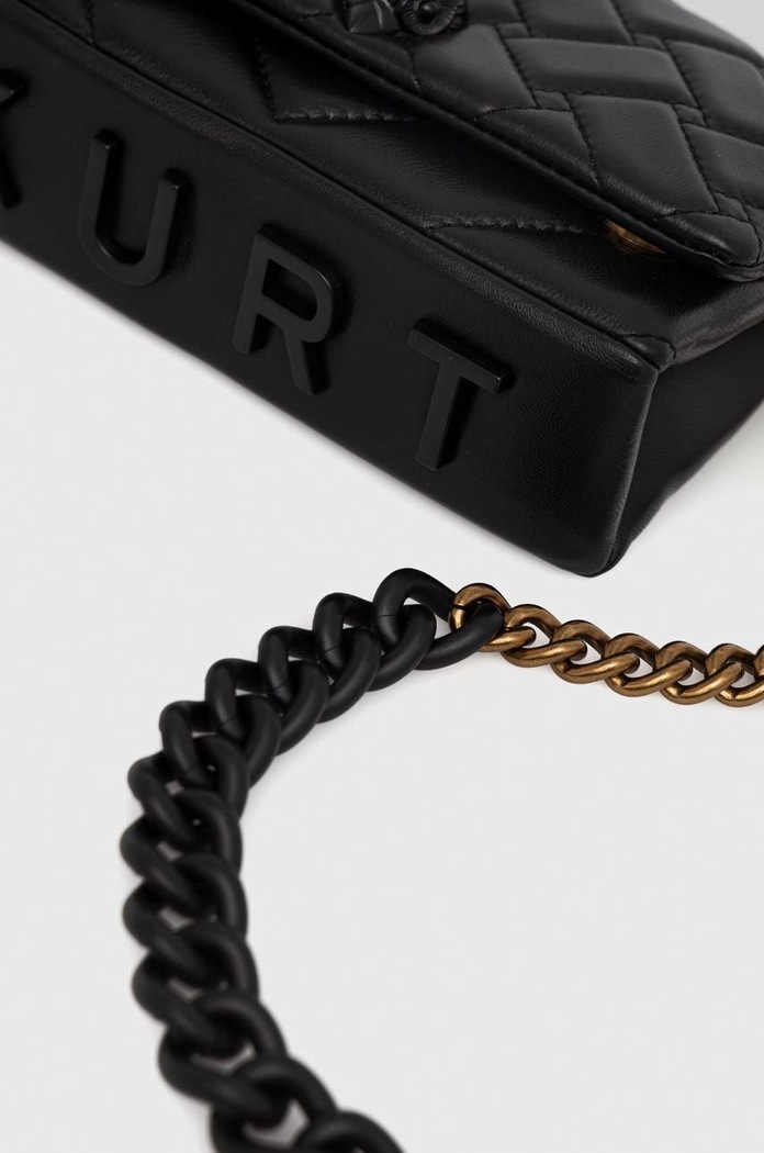 Kožená listová kabelka Kurt Geiger London čierna 9594509109